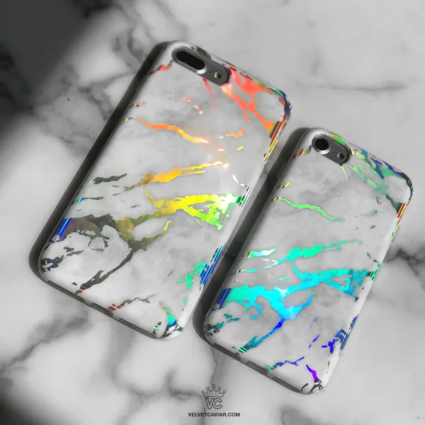 Holo White Marble iPhone Case