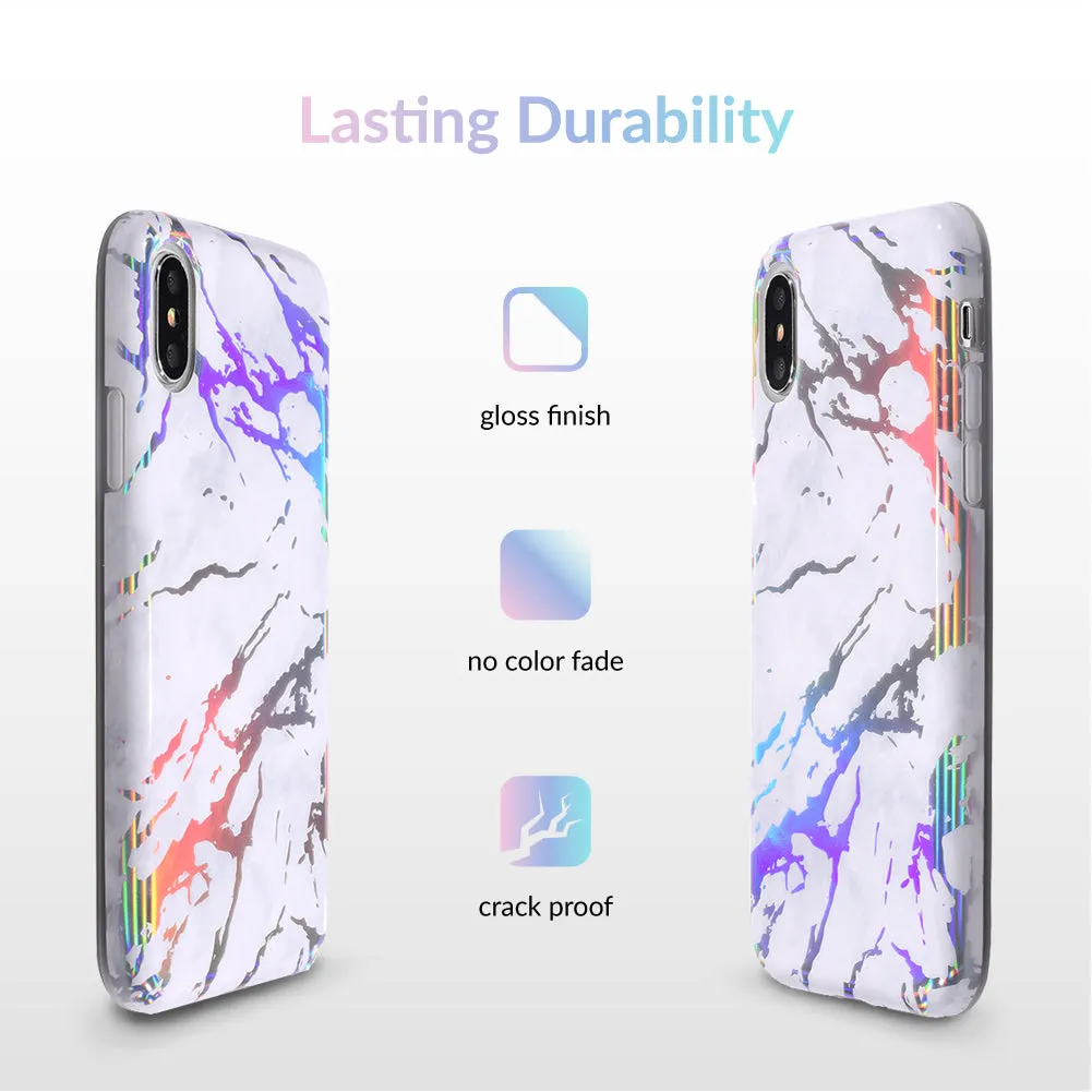 Holo White Marble iPhone Case