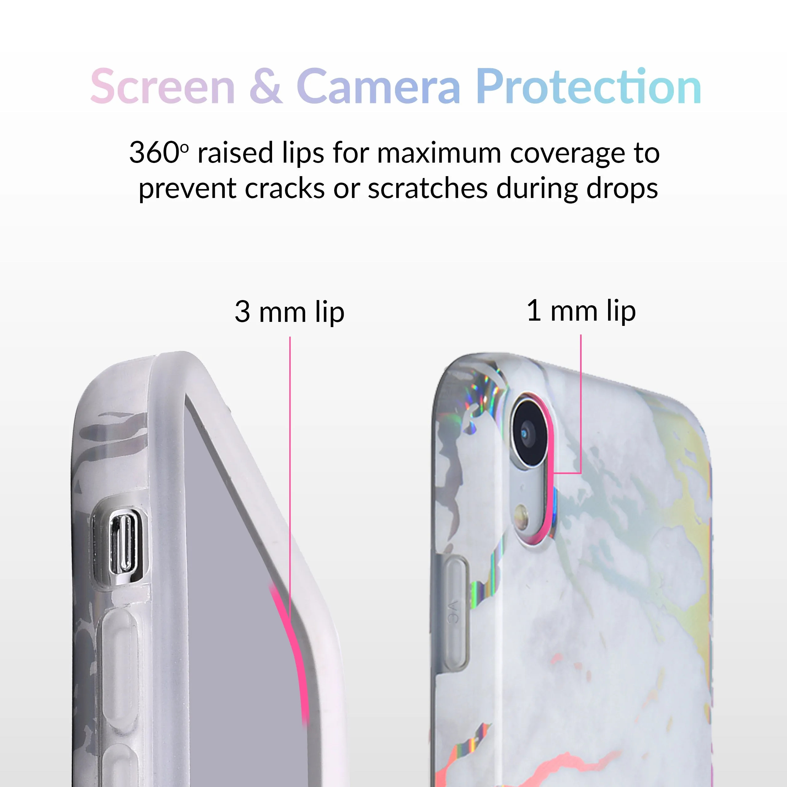 Holo White Marble iPhone Case