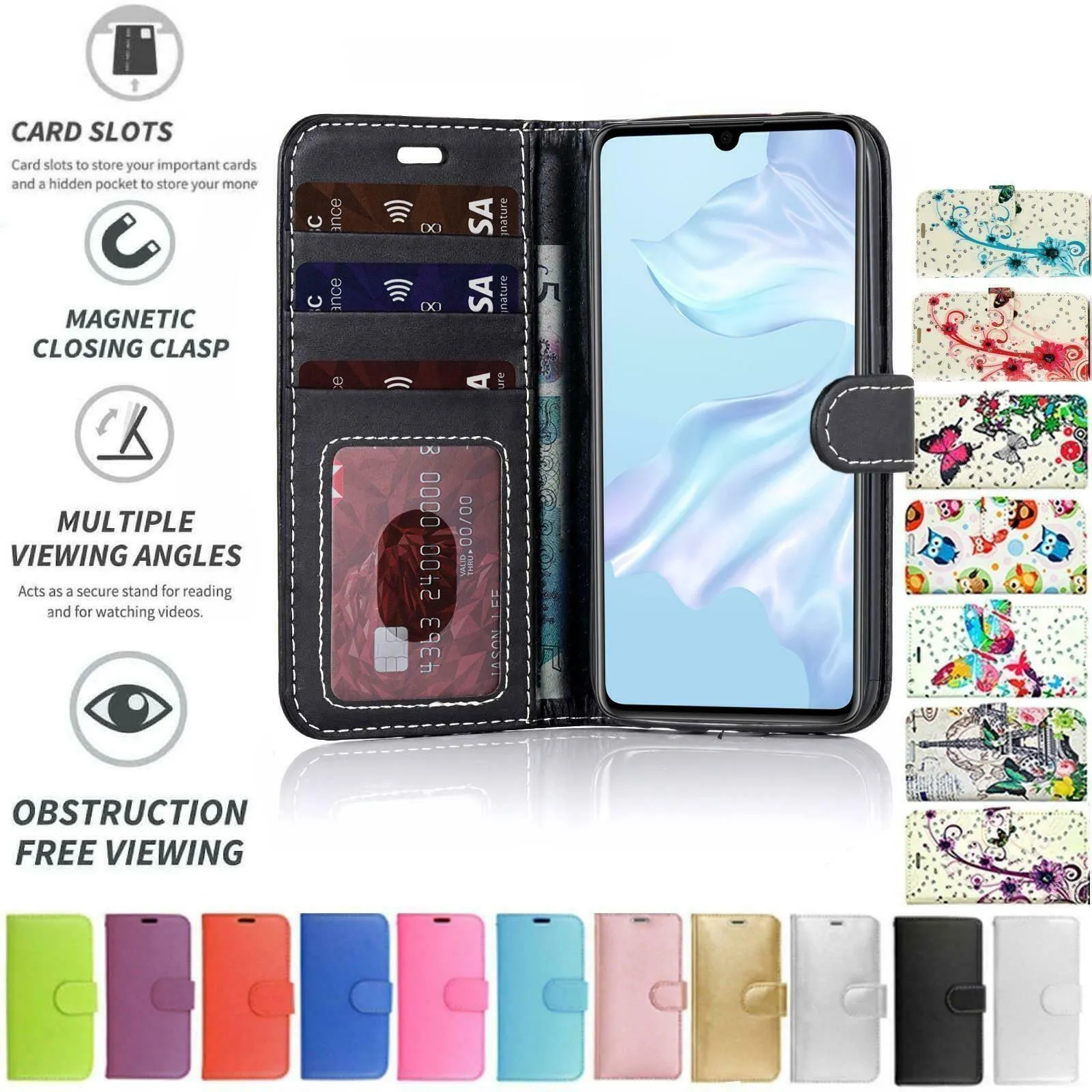 Honor 7S Flip Folio Book Wallet Case