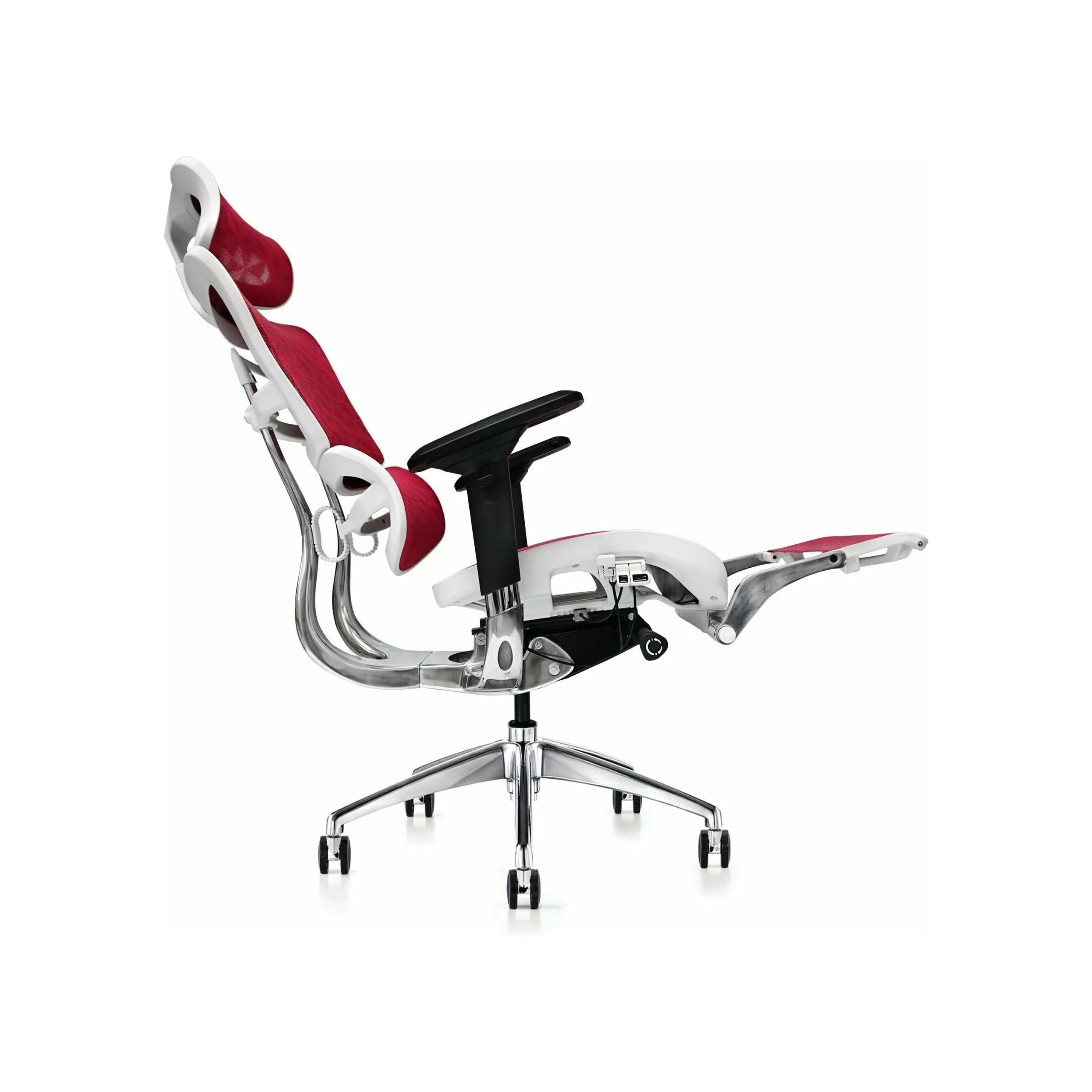 Hood Seating i29 Chair With Integrated Headrest & Leg Rest - Red Kite Mesh (Check Stock)