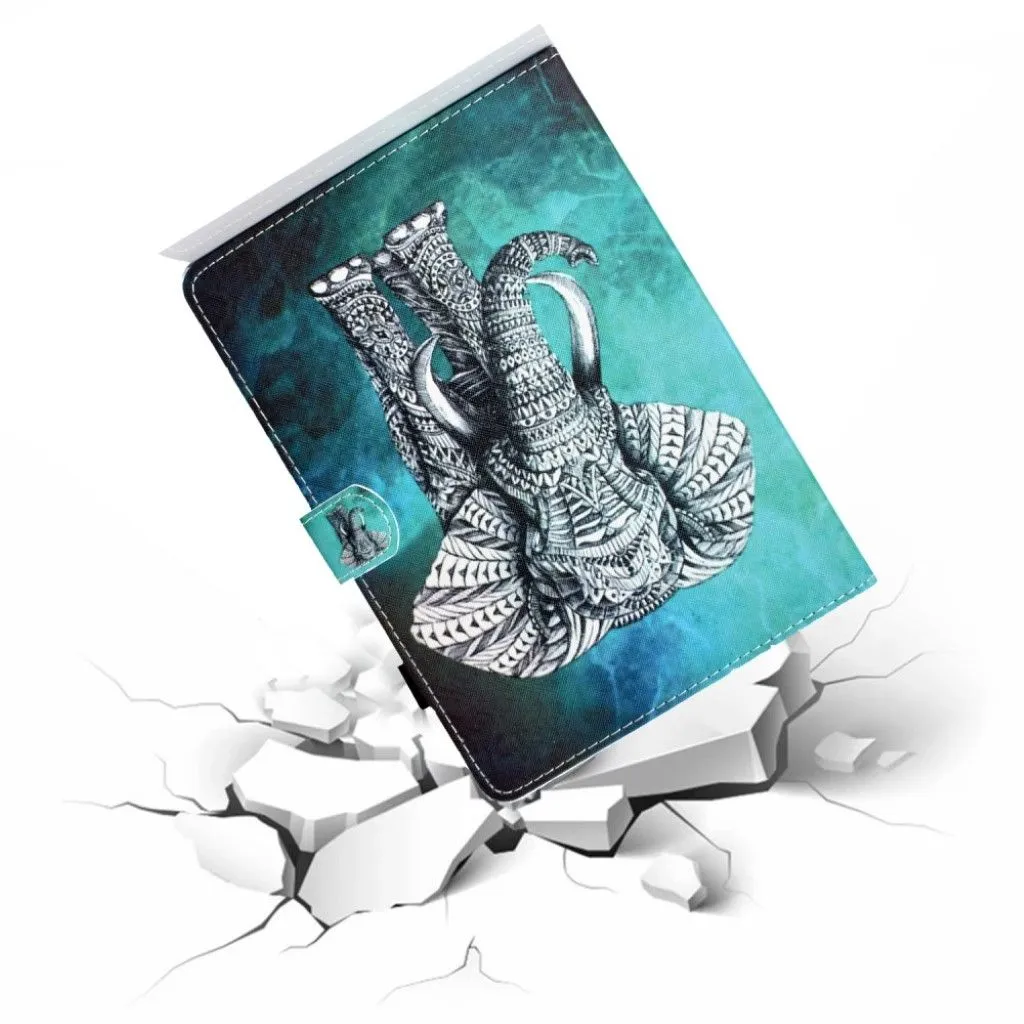 Huawei MediaPad M6 10.8 pretty pattern leather flip case - Elephant