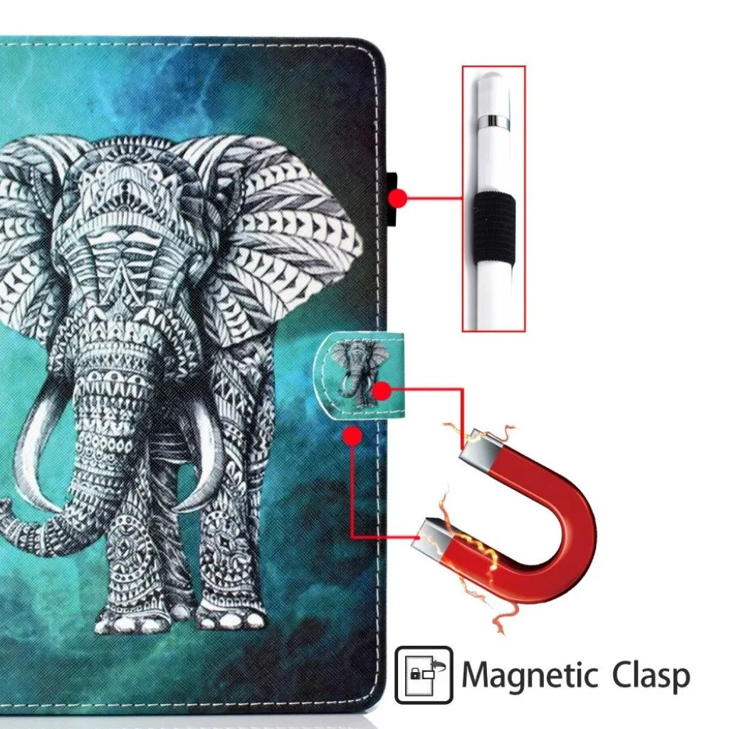 Huawei MediaPad M6 10.8 pretty pattern leather flip case - Elephant