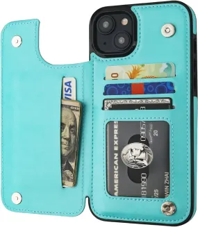 i Phone 16 Pro Max Wallet Case Card Holder PU Leather Kickstand Card Slots Case (Copy)