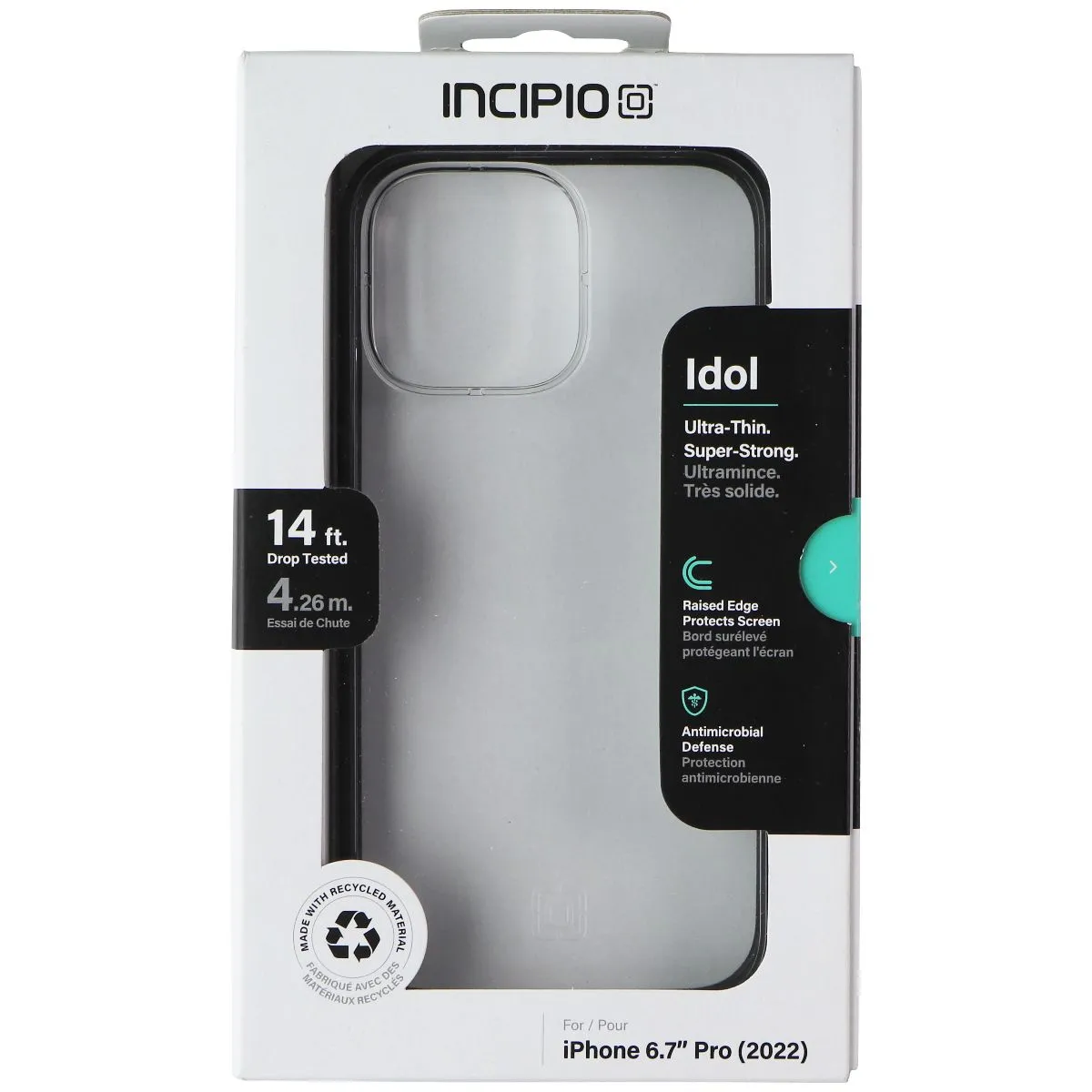 Incipio Idol Series Case for Apple iPhone 14 Pro Max - Black / Clear