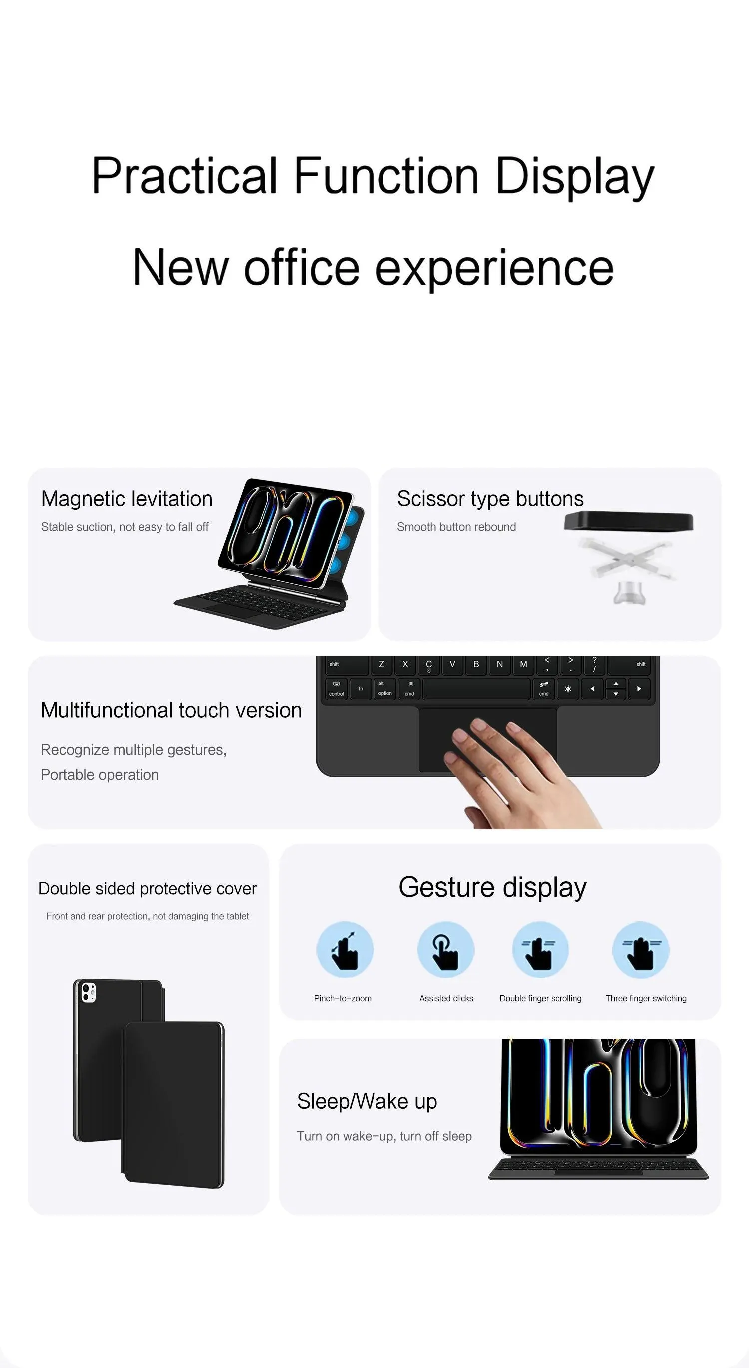 iPad Air 13 2024 Magic Keyboard Smart Magnetic Case