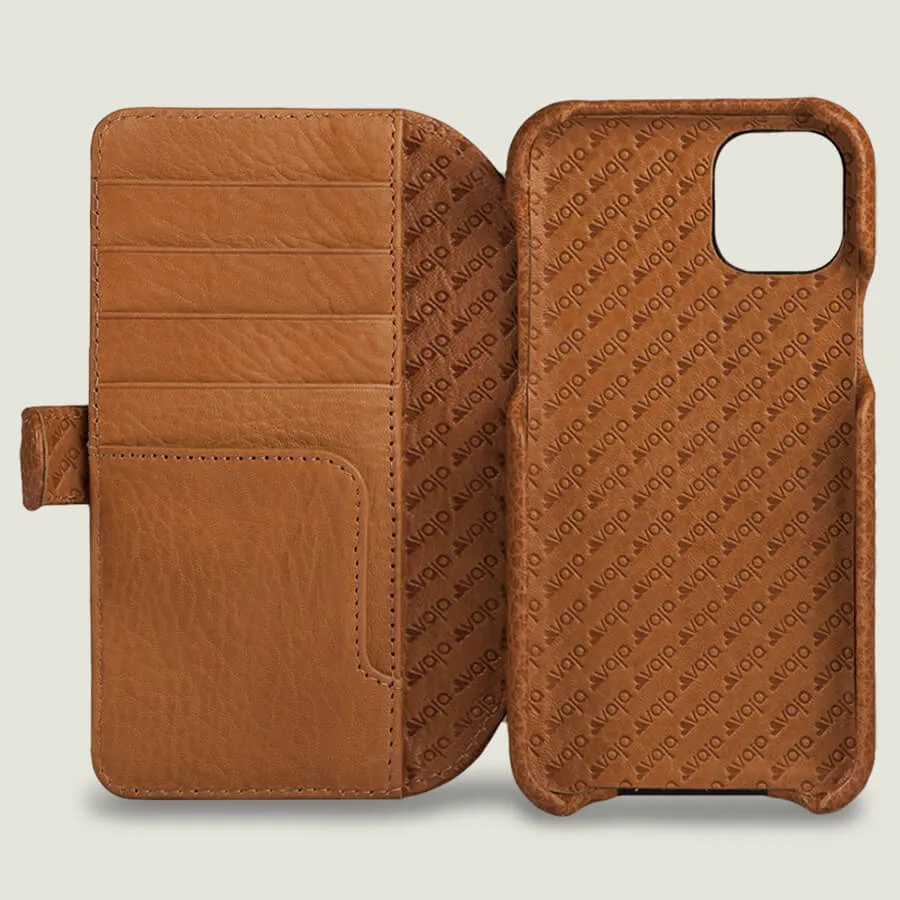 iPhone 11 Pro Max Wallet leather case with magnetic closure