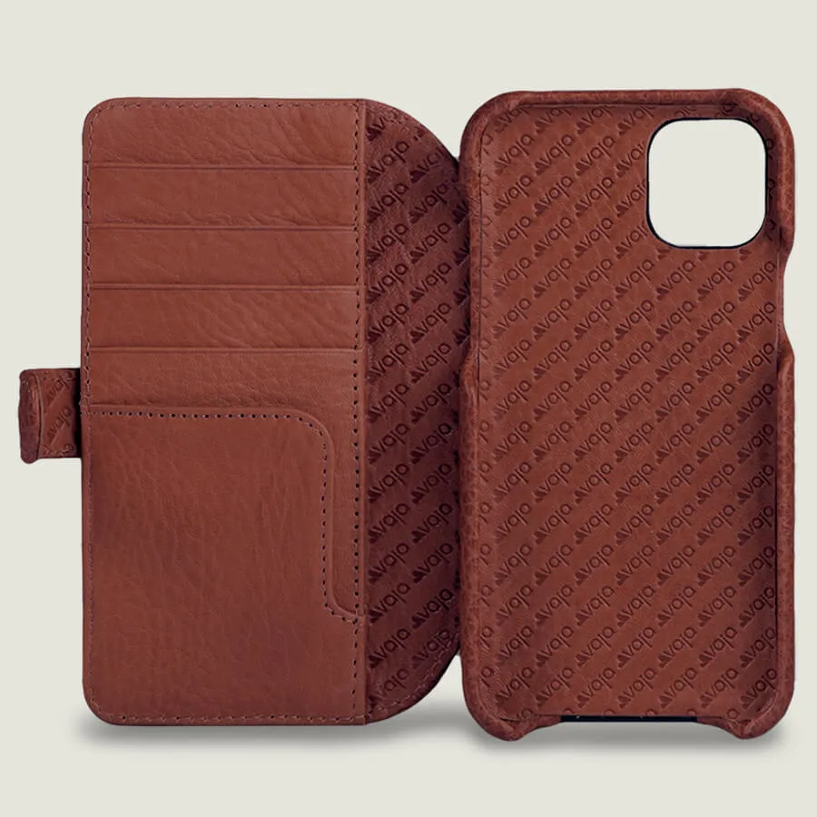 iPhone 11 Pro Max Wallet leather case with magnetic closure