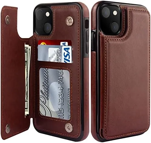 iPhone 15 Pro Case Flip Folio Leather Wallet Designs Protective Phone Case