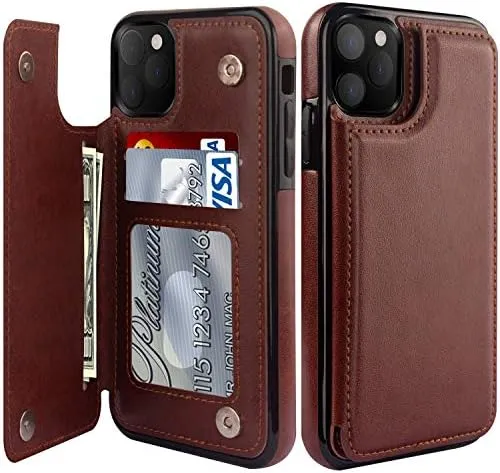 iPhone 15 Pro Case Flip Folio Leather Wallet Designs Protective Phone Case