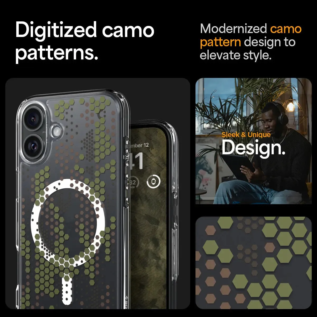 iPhone 16 Case Ultra Hybrid MagFit Digital Camo