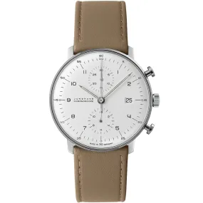 Junghans Max Bill Chronoscope Men's Beige Watch 27/4502.02