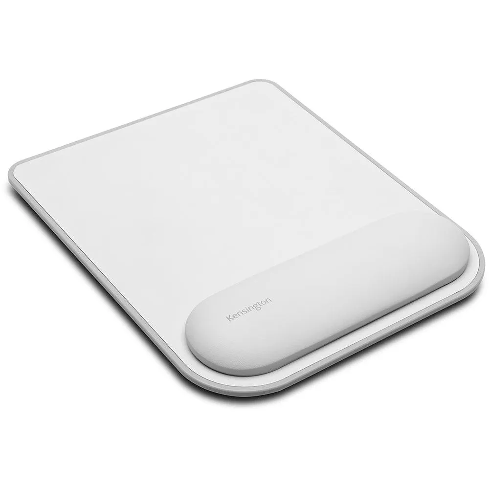 Kensington Ergosoft Mousepad Gel Wrist Rest Ergonomic Grey White Mouse Pad