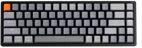 Keychron K6 68-Key Wireless Bluetooth/USB Wired Gaming Mechanical Keyboard, Compact 65% Layout RGB LED Backlit N-Key Rollover Aluminum Frame, Gateron (Brown Switch) (K6Q3)