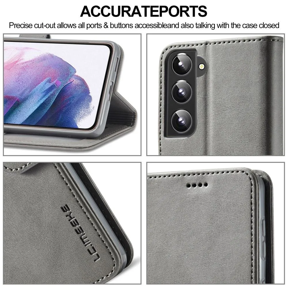 LC.IMEEKE Samsung Galaxy S22 Flip Case - Grey