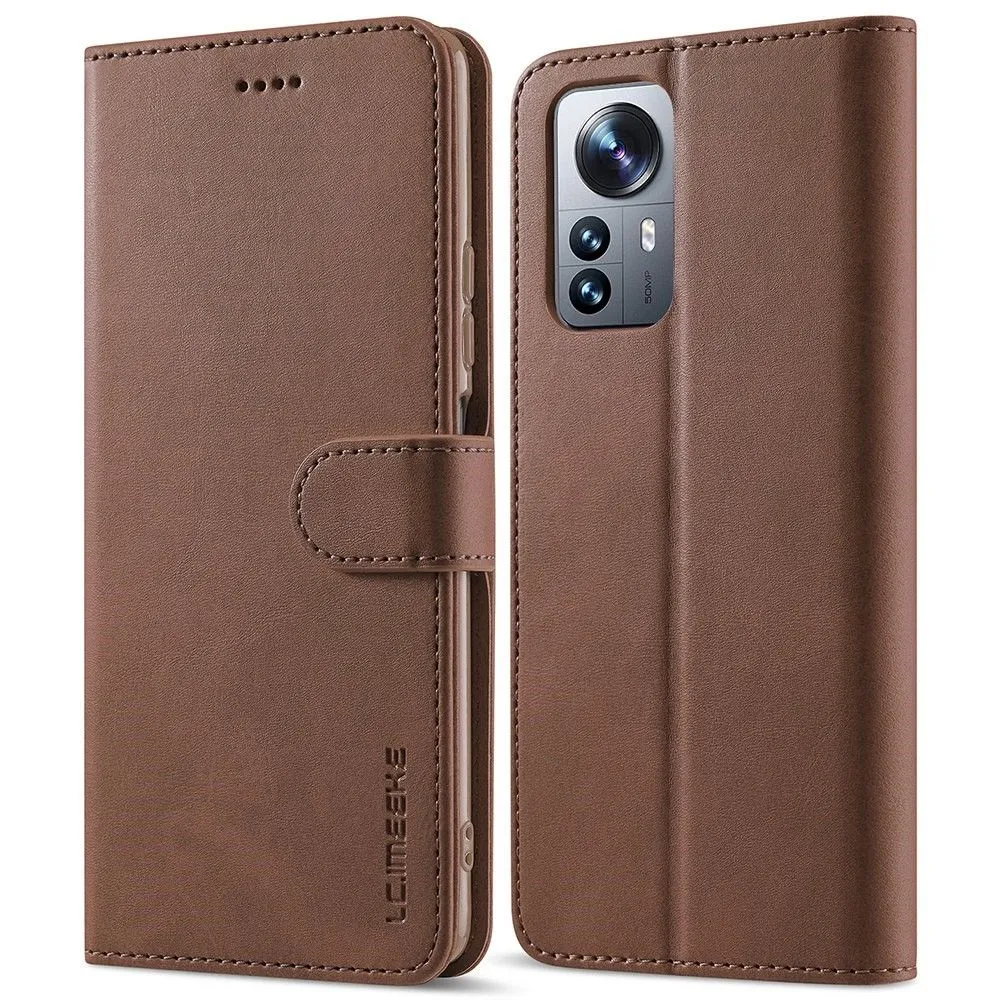 LC.IMEEKE Xiaomi 12X / 12 Flip Case - Brown