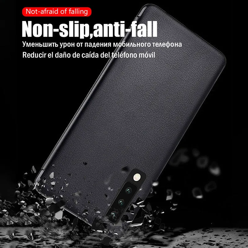 Leather PU Flip Case For samsung A50 2019 phone cover on the For samsung galaxy a10 a20 a30 a40 a60 a70 smart Window View coque