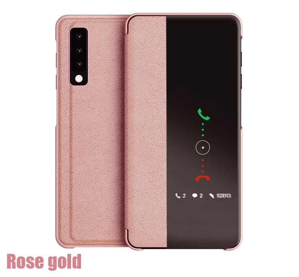 Leather PU Flip Case For samsung A50 2019 phone cover on the For samsung galaxy a10 a20 a30 a40 a60 a70 smart Window View coque