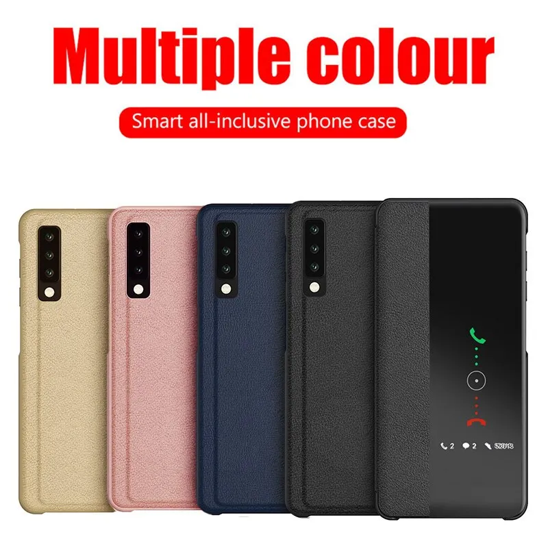 Leather PU Flip Case For samsung A50 2019 phone cover on the For samsung galaxy a10 a20 a30 a40 a60 a70 smart Window View coque