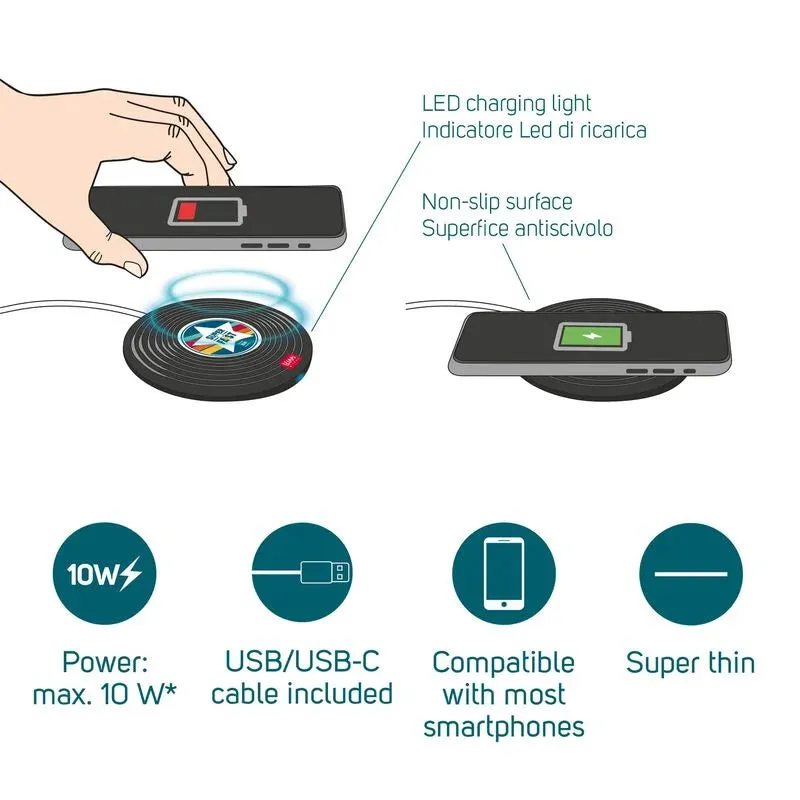 Legami Superfast Smartphone Wireless Charger - Vinyl