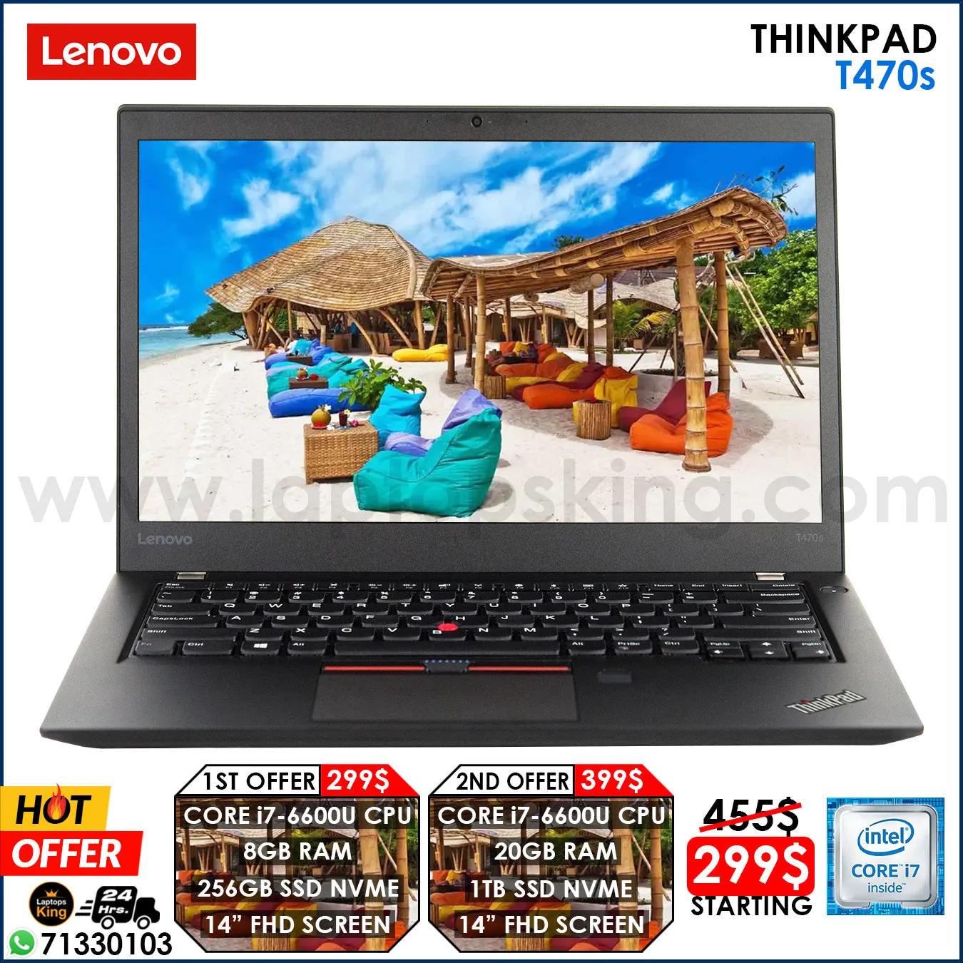 Lenovo ThinkPad T470s Core i7 14" Laptop Offers (Open Box)