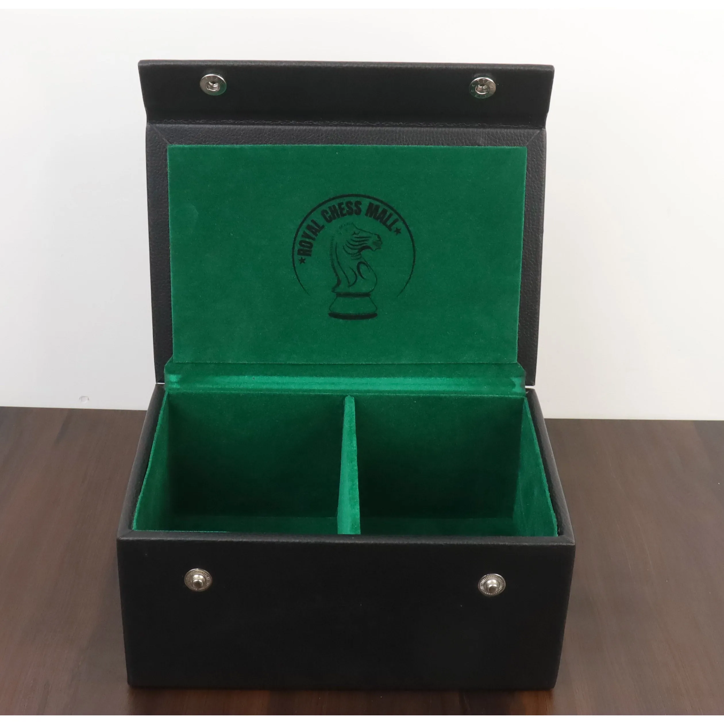 Lid Style Leatherette Storage Box For Chess pieces set upto 4" King Height