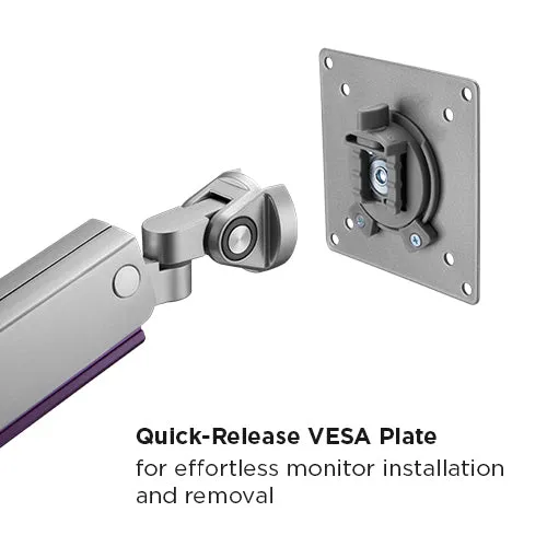 LINUS Aluminum Spring-Assisted Dual Monitor Arm