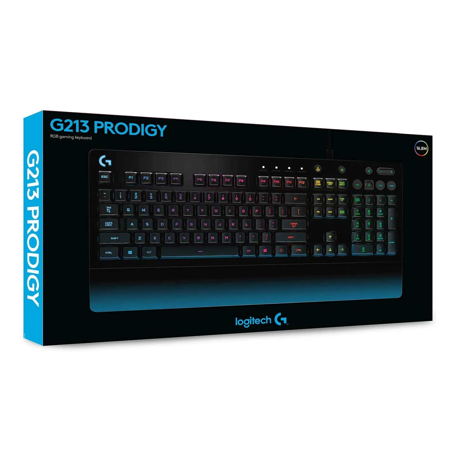 Logitech G213 Prodigy Gaming Keyboard, LIGHTSYNC RGB Backlit Keys