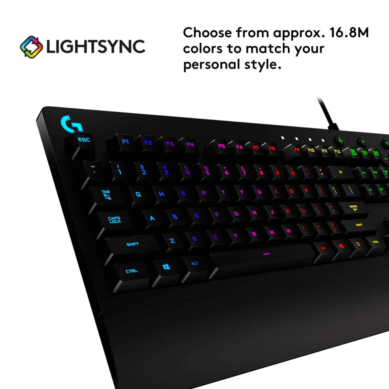 Logitech G213 Prodigy Gaming Keyboard, LIGHTSYNC RGB Backlit Keys