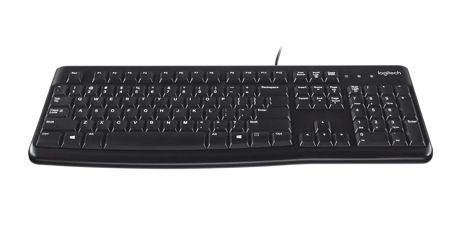 Logitech Keyboard K120 For Business Wired Usb Low Profile Black