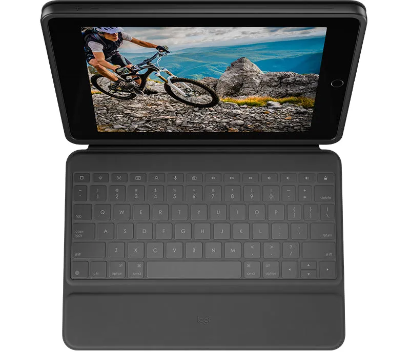 Logitech Rugged Folio - Keyboard And Folio Case - Apple Smart Connector - Qwerty - Uk - For Apple 10.2-Inch Ipad (7Th Ge