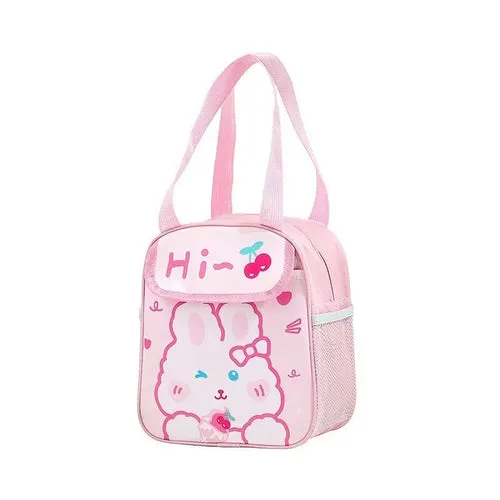 Lunch Box Bag Clamshell Handbag Large Capacity Cartoon Students with