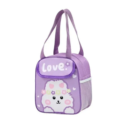 Lunch Box Bag Clamshell Handbag Large Capacity Cartoon Students with