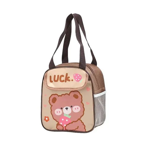 Lunch Box Bag Clamshell Handbag Large Capacity Cartoon Students with