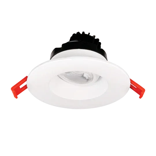 Luxrite LR23268 3" 8W LED Regress Spotlight Gimbal Round Selectable CCT