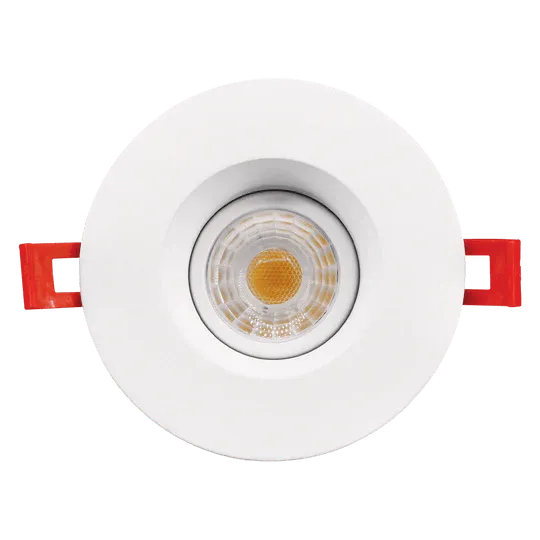 Luxrite LR23268 3" 8W LED Regress Spotlight Gimbal Round Selectable CCT