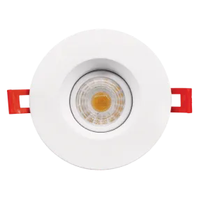 Luxrite LR23268 3" 8W LED Regress Spotlight Gimbal Round Selectable CCT