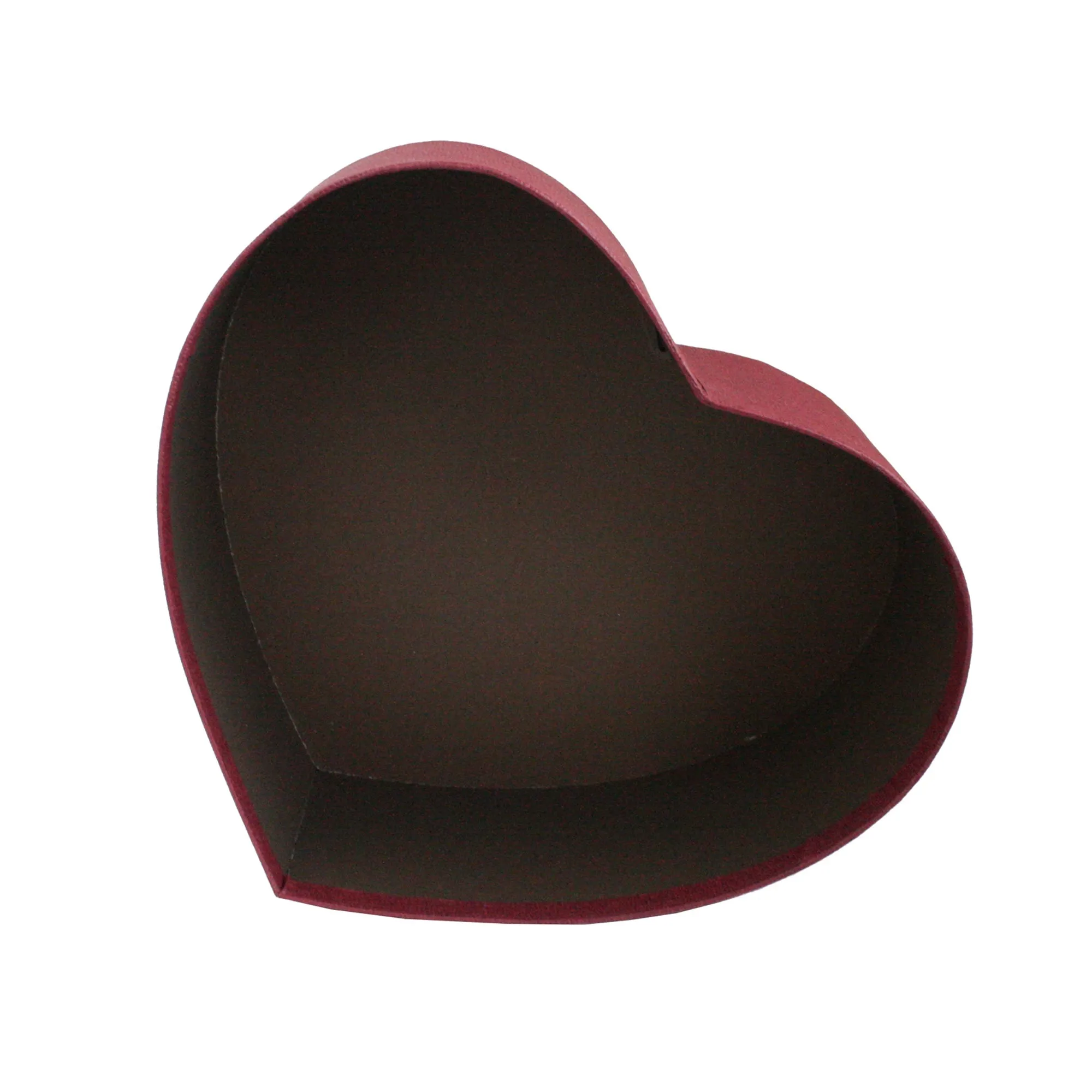 Luxury Heart Shaped Maroon/Cream Gift Box - Single