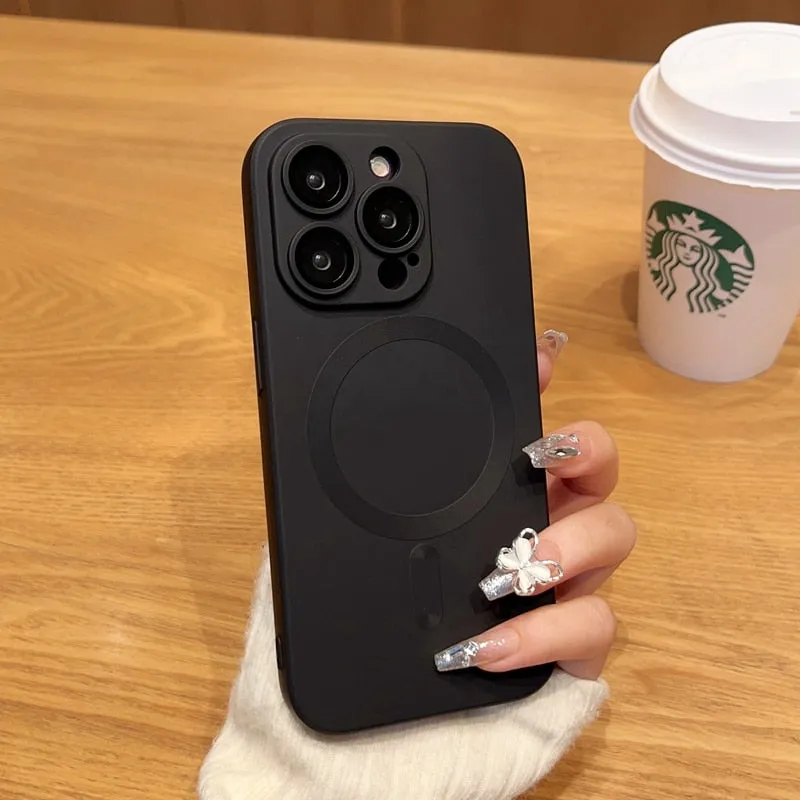 Luxury Matte Case For Magnetic Wireless Charging