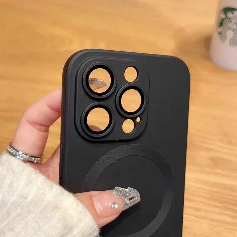 Luxury Matte Case For Magnetic Wireless Charging