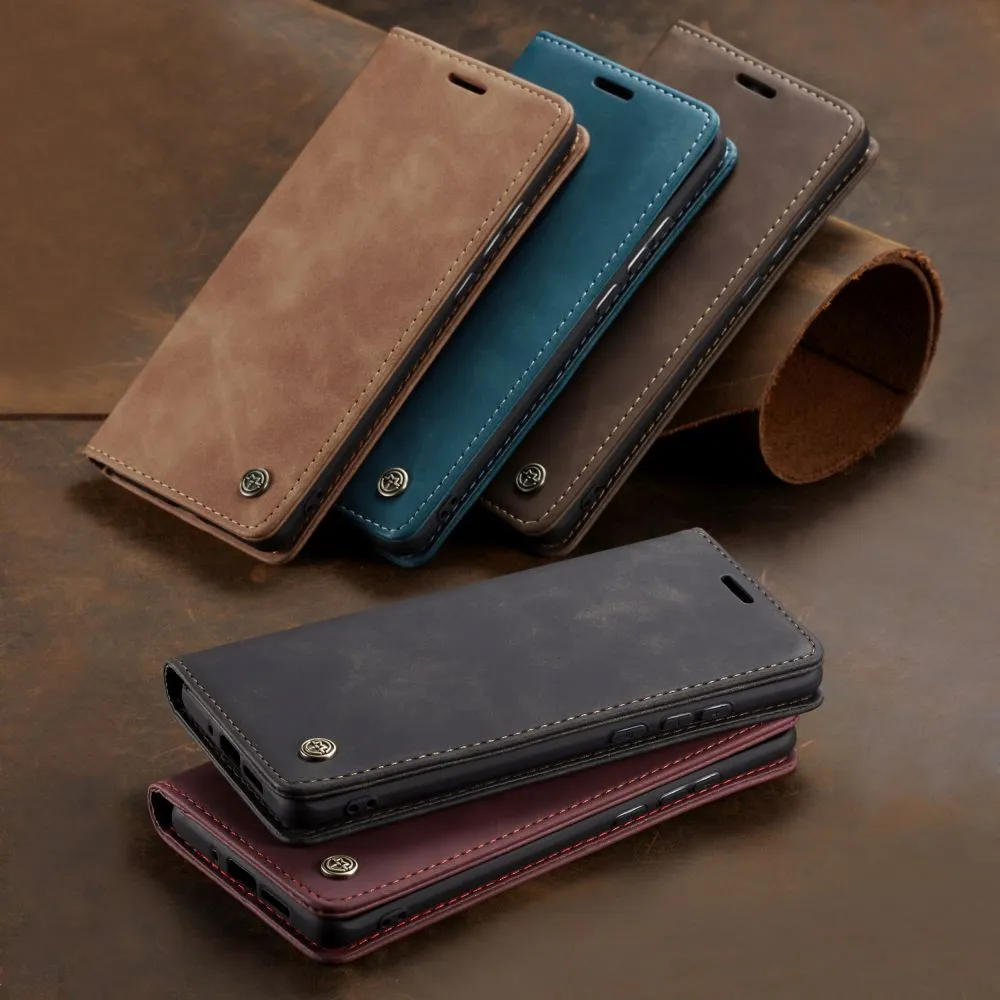 Magnetic Flip Soft Leather Wallet Case For iPhone