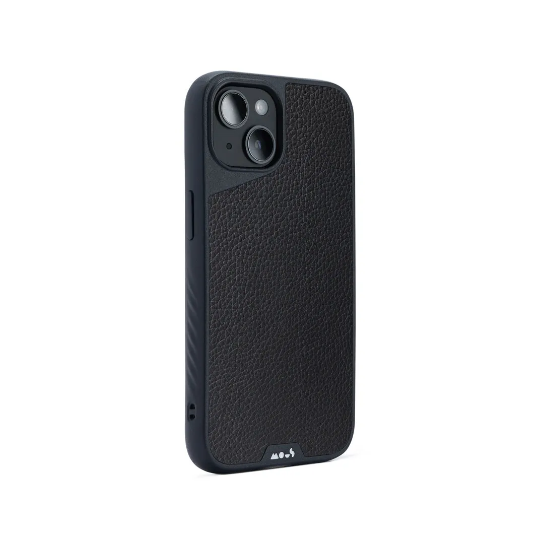 MagSafe® Compatible Black Leather Phone Case - Limitless 5.0