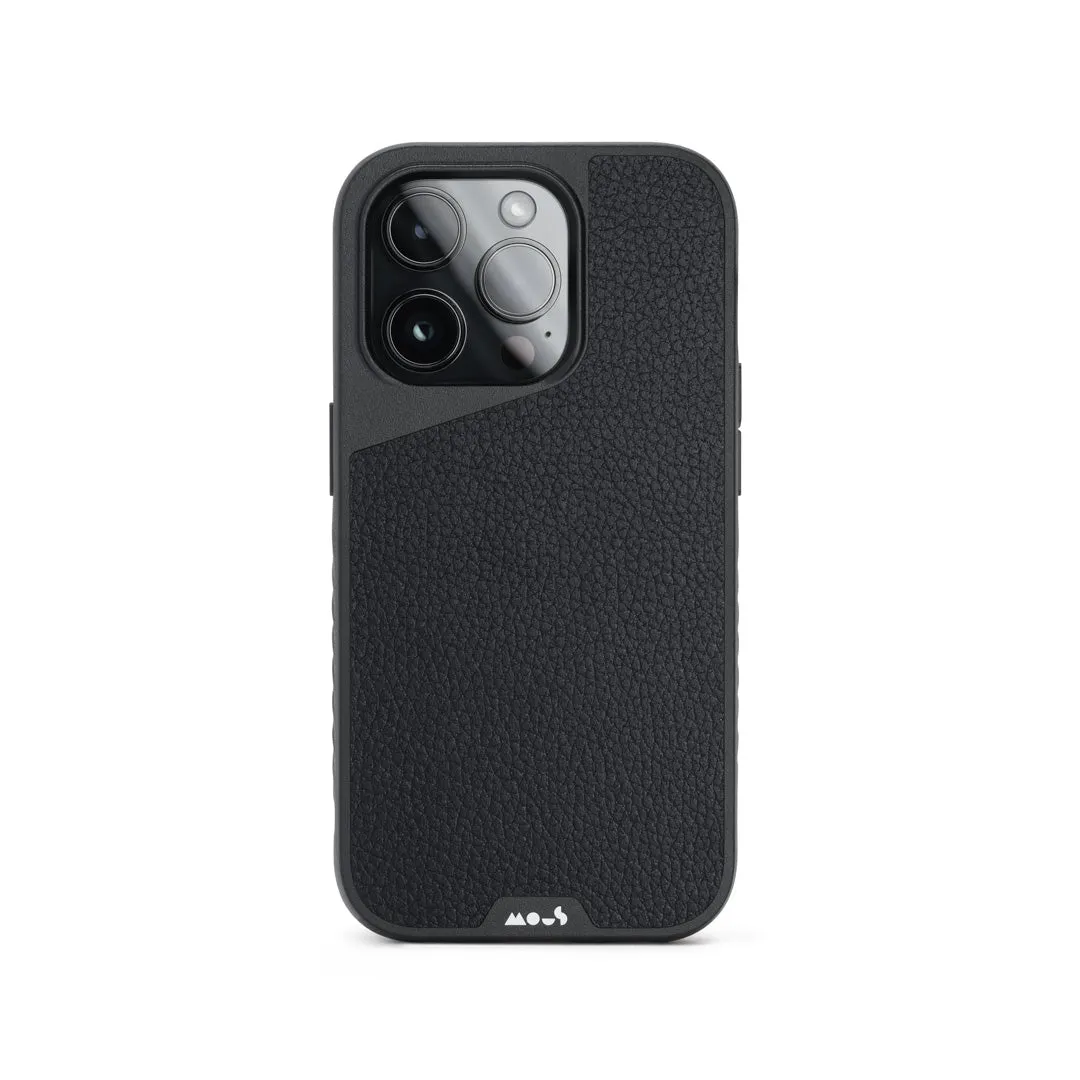 MagSafe® Compatible Black Leather Phone Case - Limitless 5.0