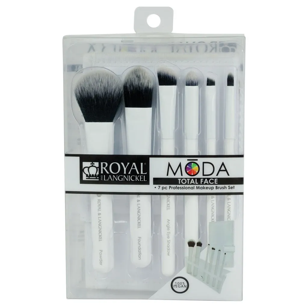 MŌDA® Total Face 7pc White Brush Kit