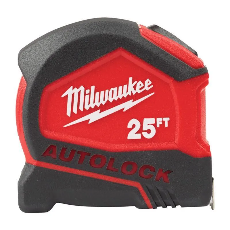 Milwaukee 25 ft. L X 1.88 in. W Compact Auto Lock Tape Measure 1 pk