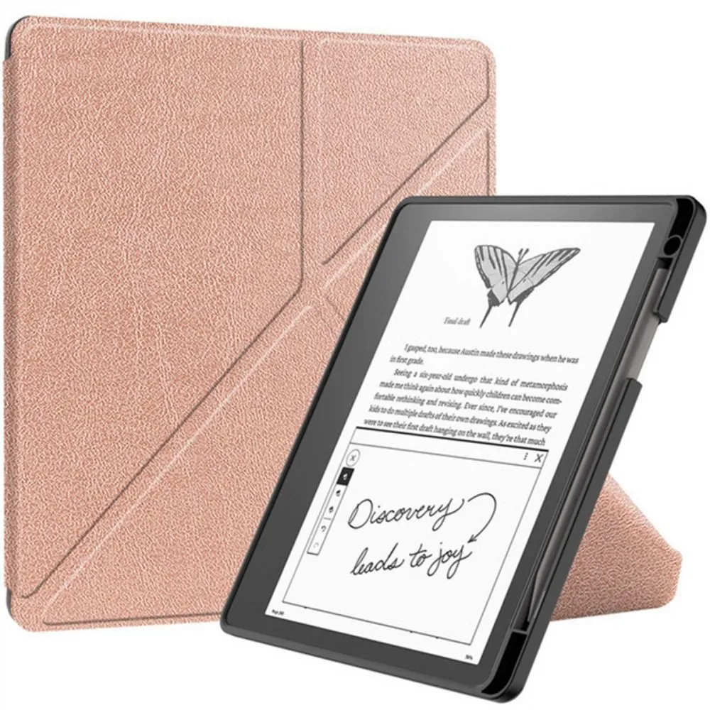 Multi-Folding Stand Soft Silicon Case With Pencil Holder For Kindle Scribe 10.2 inch