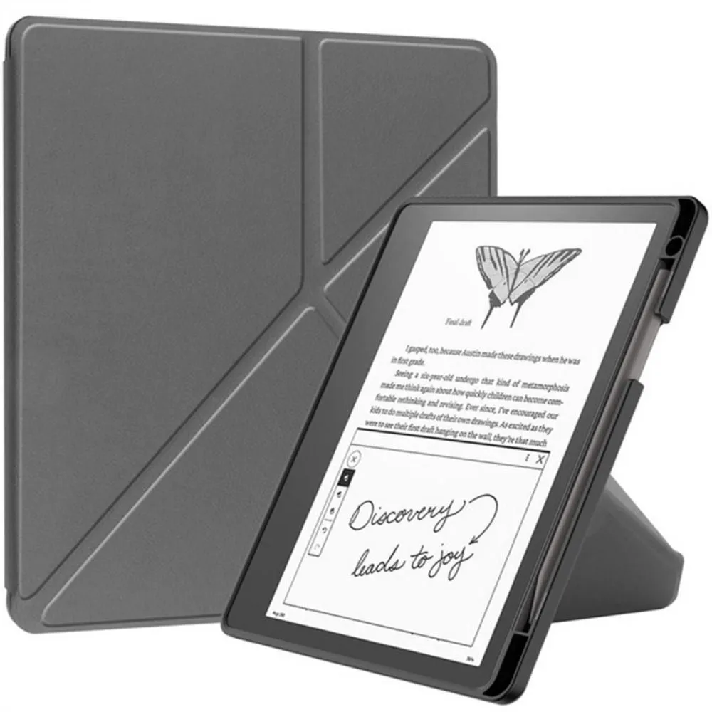 Multi-Folding Stand Soft Silicon Case With Pencil Holder For Kindle Scribe 10.2 inch