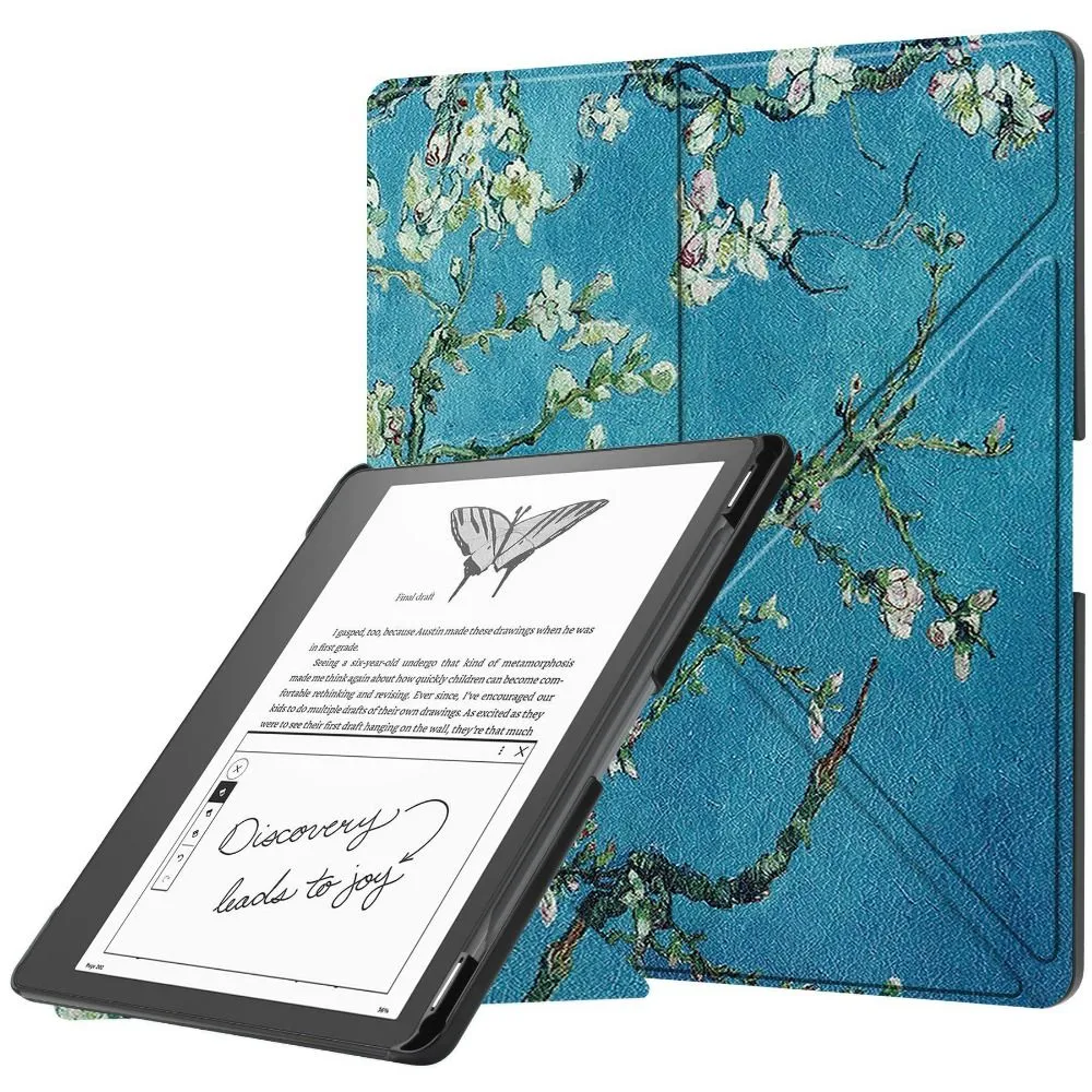 Multi-Folding Stand Soft Silicon Case With Pencil Holder For Kindle Scribe 10.2 inch