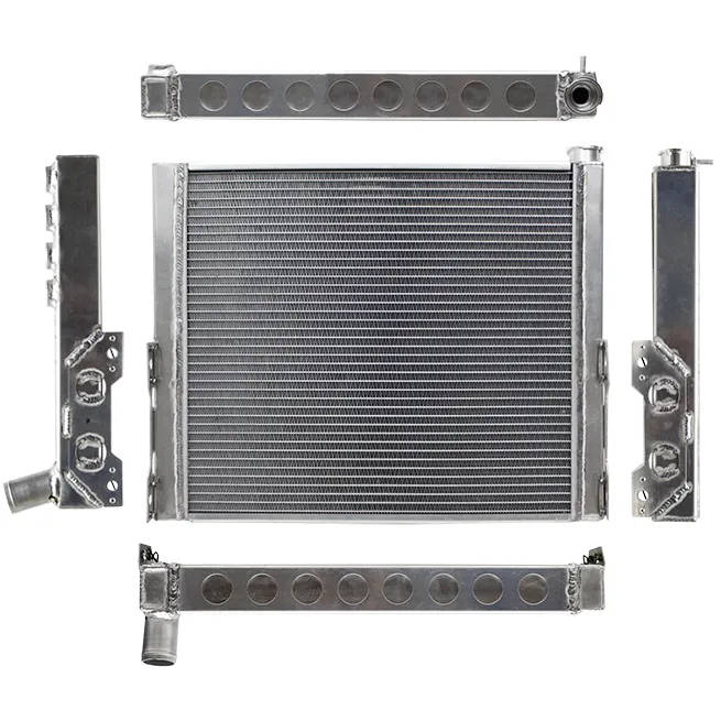 Northern 20-1/2" W x 16-1/4" H x 2-1/4" D Radiator Passenger Inlet/Passenger Outlet Aluminum Natural - Sprint Car