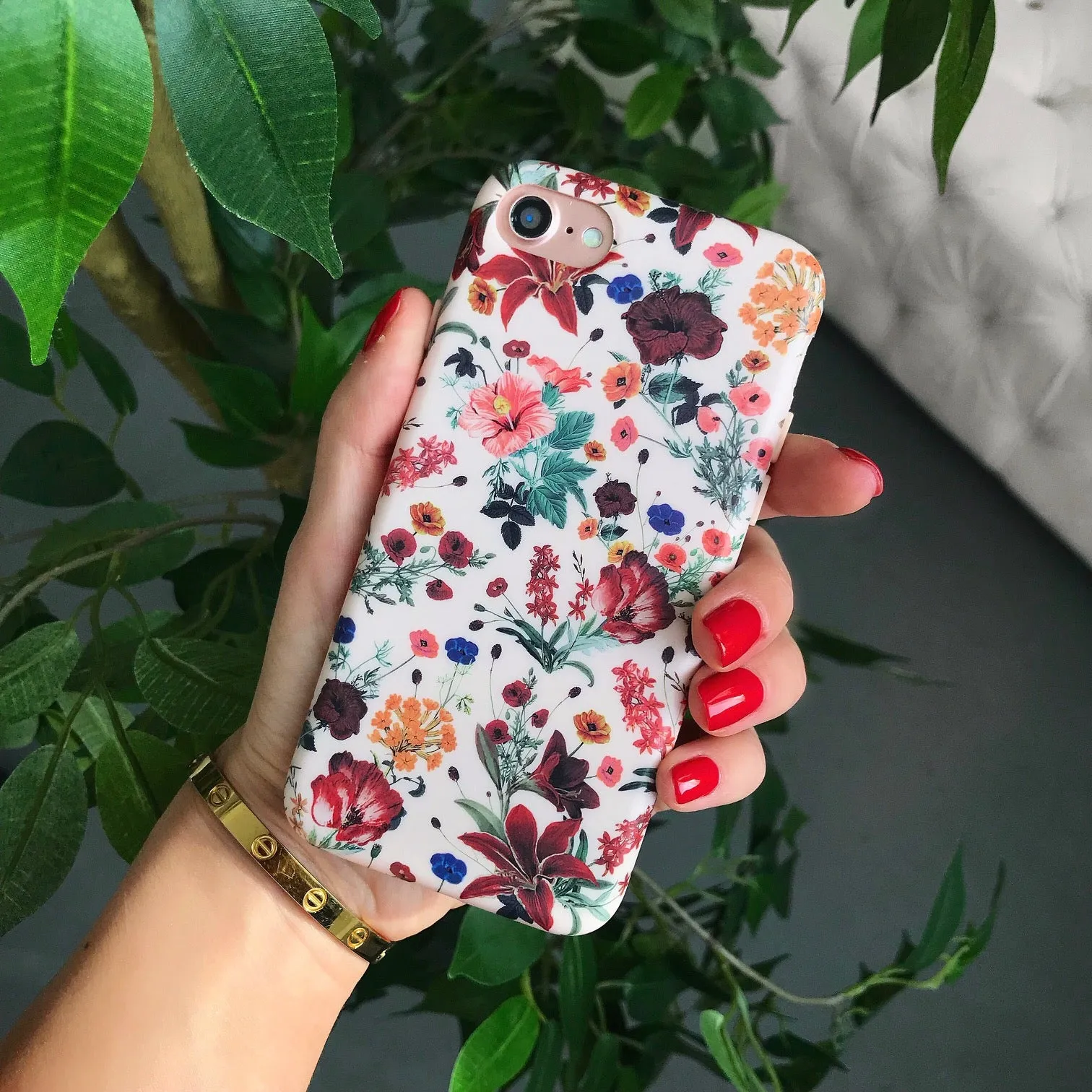 Nude Vintage Floral iPhone Case